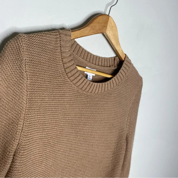 J. Crew Factory Tan Wool Blend Classic Crewneck Sweater Size Small - Picture 4 of 11